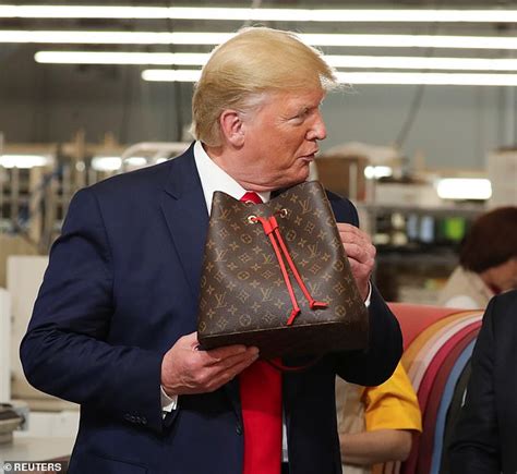 trump visits new louis vuitton factory in texas